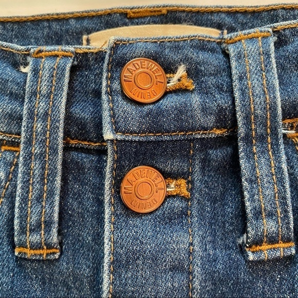 MADEWELL Denim Stretch Straight Mini Skirt 24 Blue - Picture 5 of 11